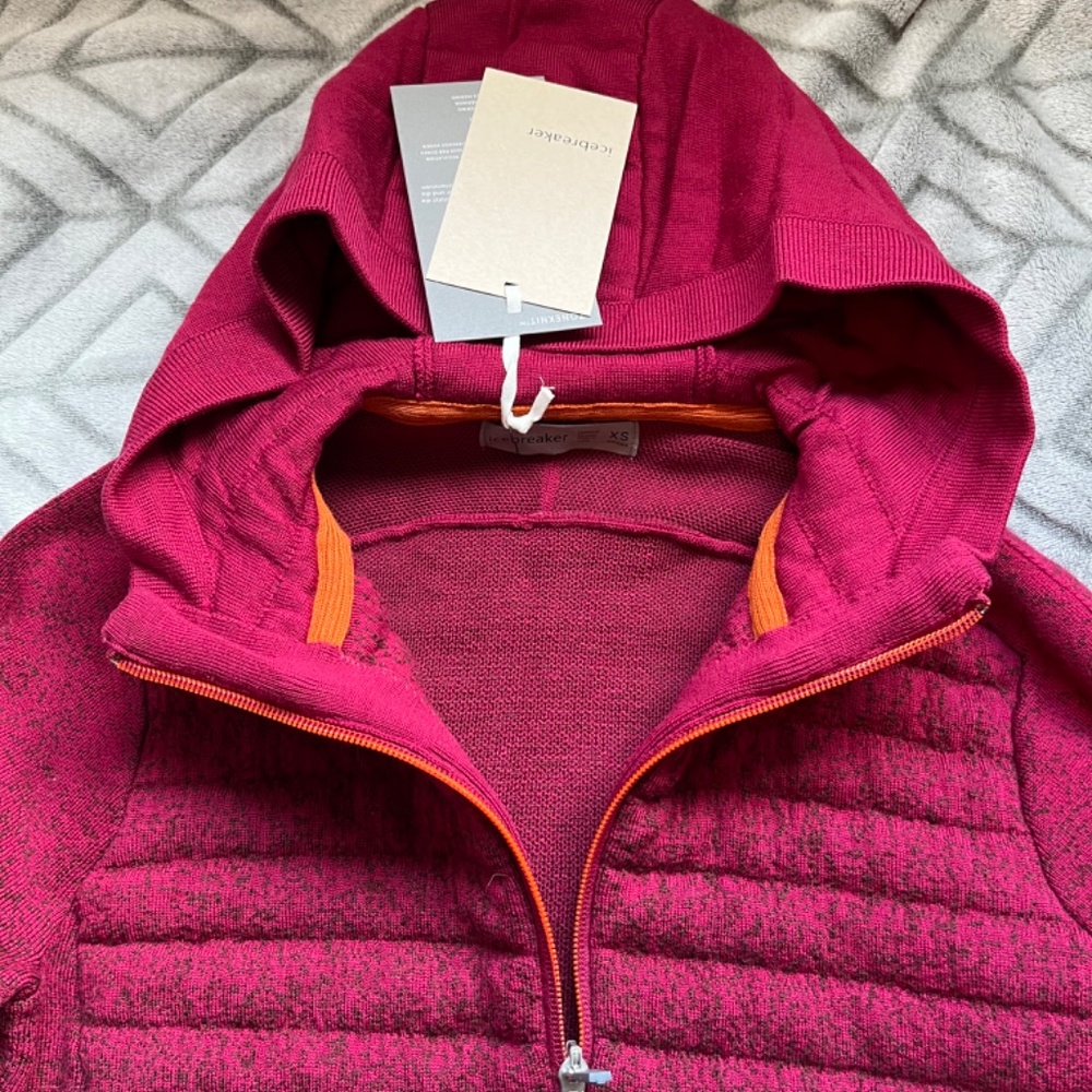 Ladies Icebreaker  Zoneknit Long Sleeve Zip Hoodie - XS - brand new with tags - Picture 3 of 5